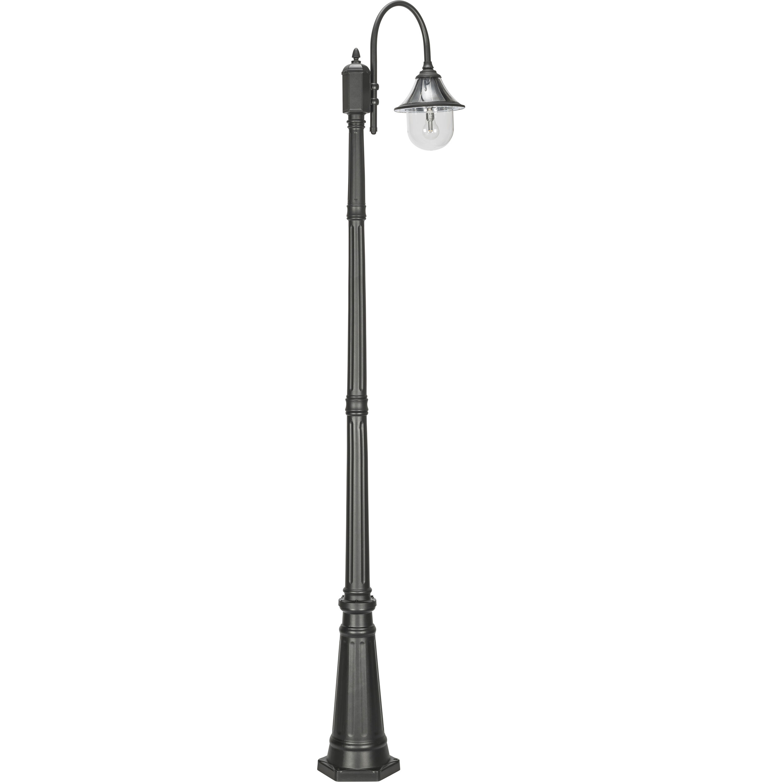 Orion 1 Light 94.63 inch Black Post Light, Solar